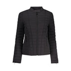 Guess Jeans Black Polyurethane Women's Jacket Guess Jeans