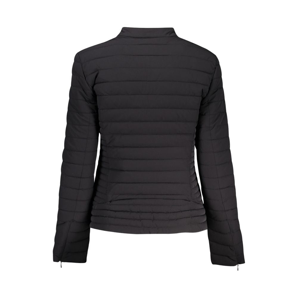 Guess Jeans Black Polyurethane Women's Jacket Guess Jeans