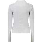Guess Jeans gray acrylic women's sweater with a cozy, fitted design and ribbed cuffs, perfect for casual wear.