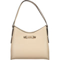 Guess Jeans beige polyurethane women’s handbag with sleek design and gold-tone hardware, stylish accessory for everyday use.