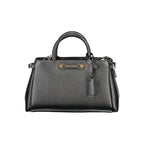 Guess Jeans Nero black polyurethane women's handbag with sleek design and silver hardware.
