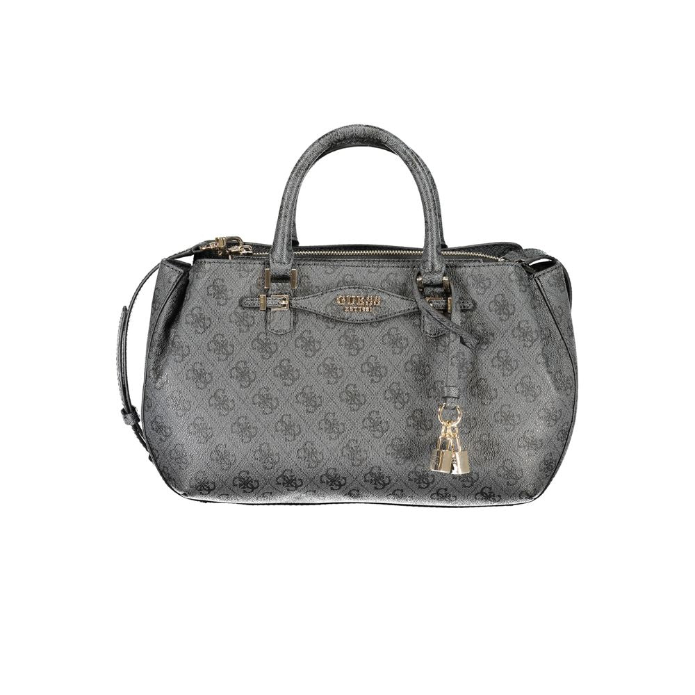 Guess Jeans Nero Poliuretano Women Handbag Guess Jeans