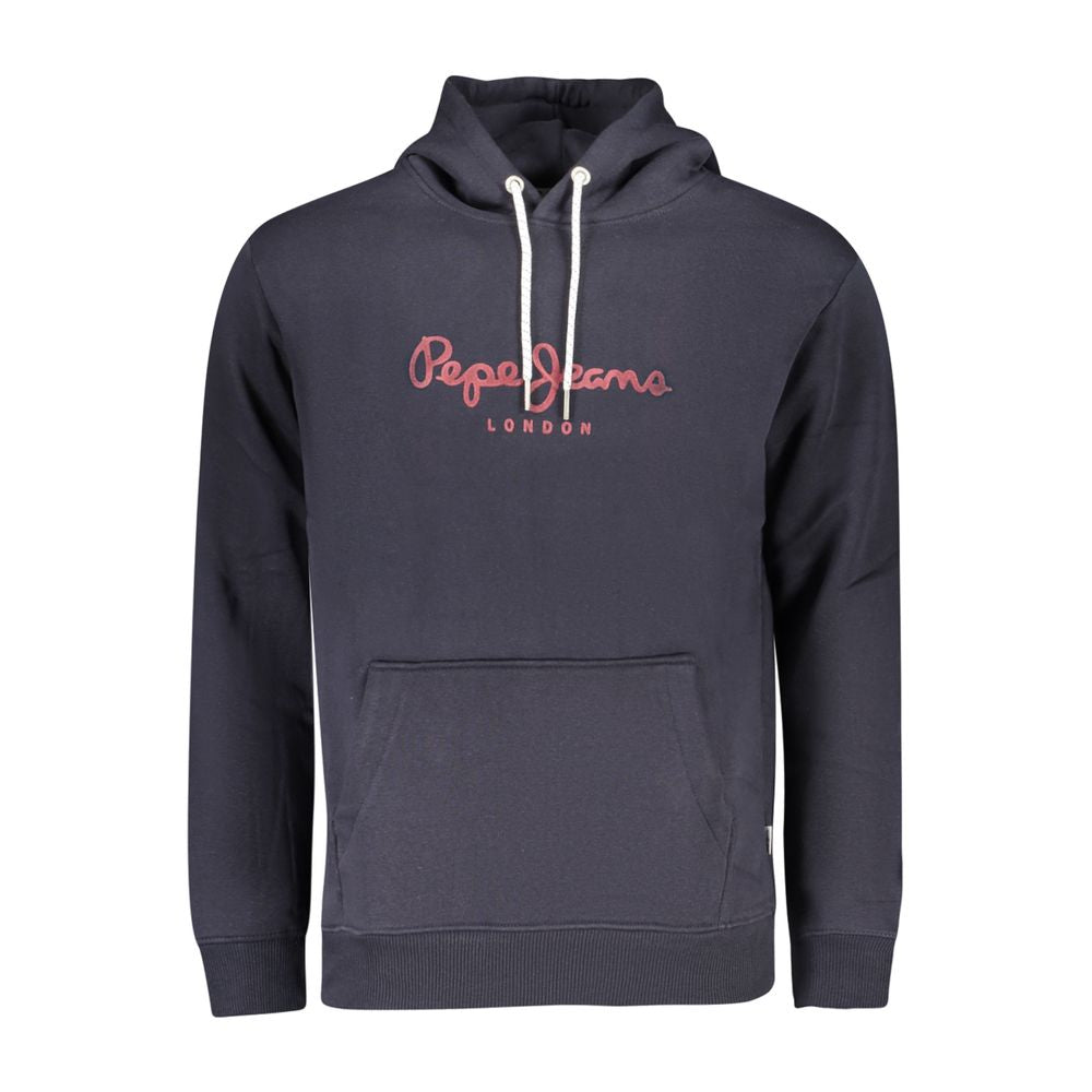 Pepe Jeans blue cotton men's sweatshirt with crew neck and long sleeves, casual style and comfortable fit.
