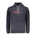 Pepe Jeans blue cotton men's sweatshirt with crew neck and long sleeves, casual style and comfortable fit.