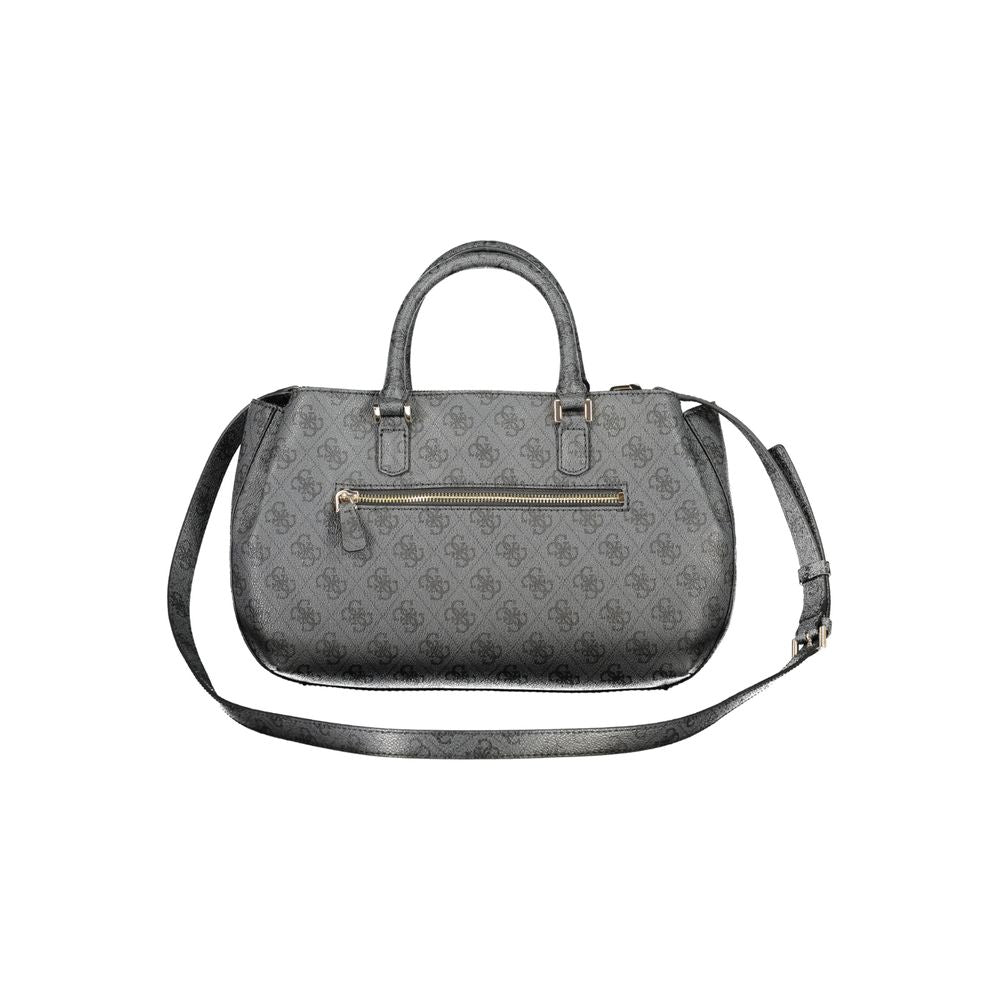 Guess Jeans Nero Poliuretano Women Handbag Guess Jeans