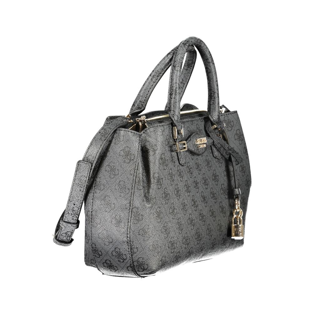 Guess Jeans Nero Poliuretano Women Handbag Guess Jeans