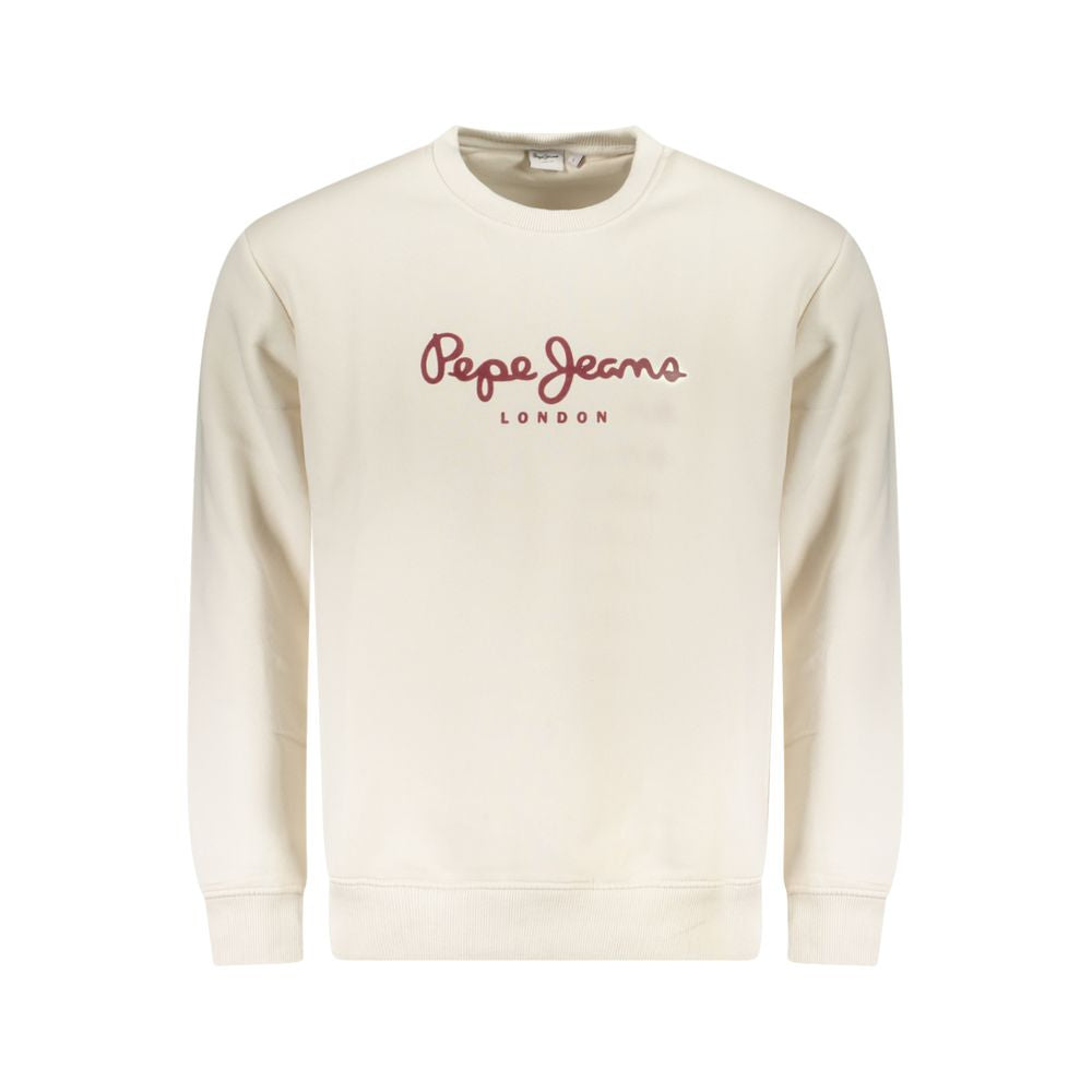 Pepe Jeans Bianco cotton men's sweatshirt with crew neckline and long sleeves, casual fit, in white color.