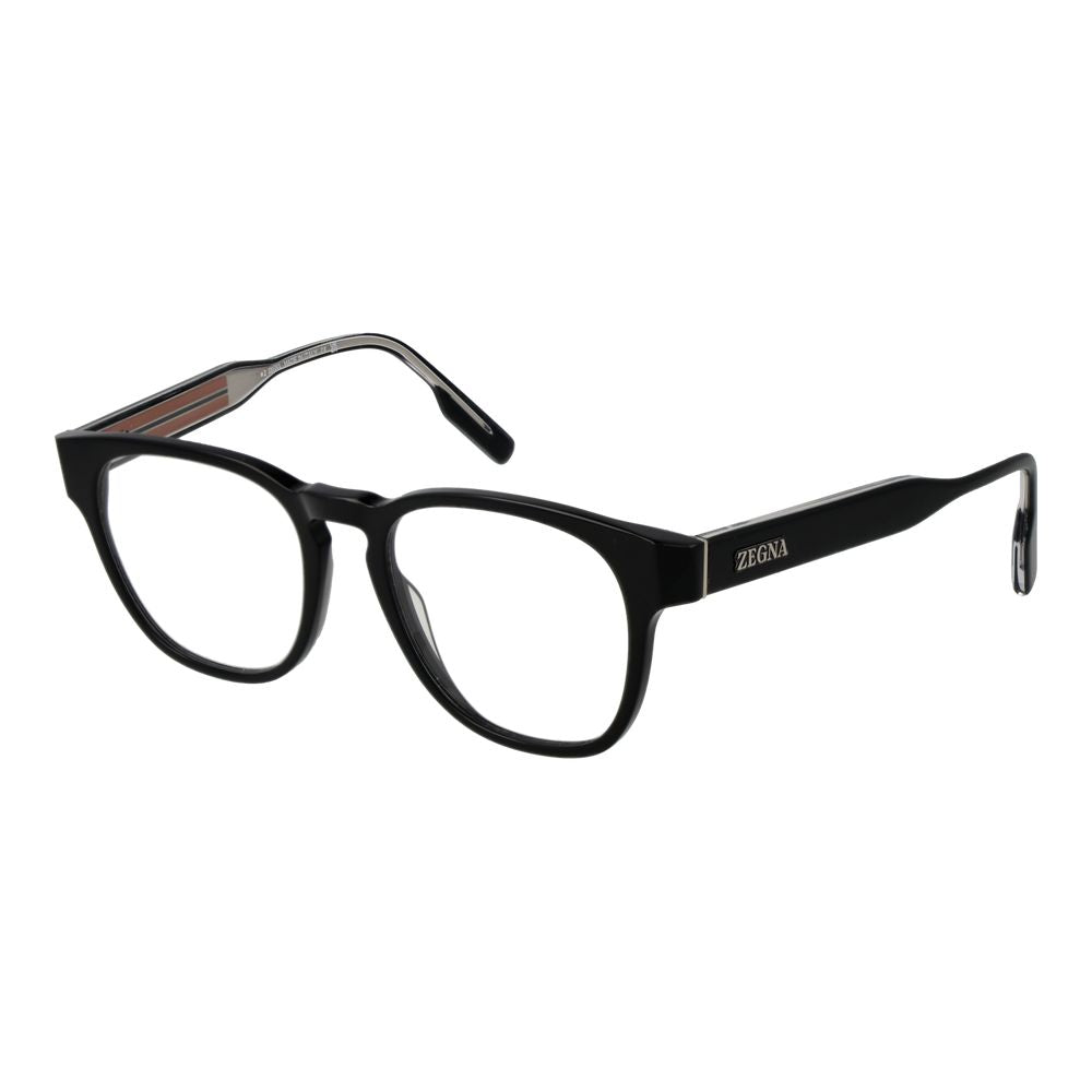 Ermenegildo Zegna Black Acetate Glasses Frames
