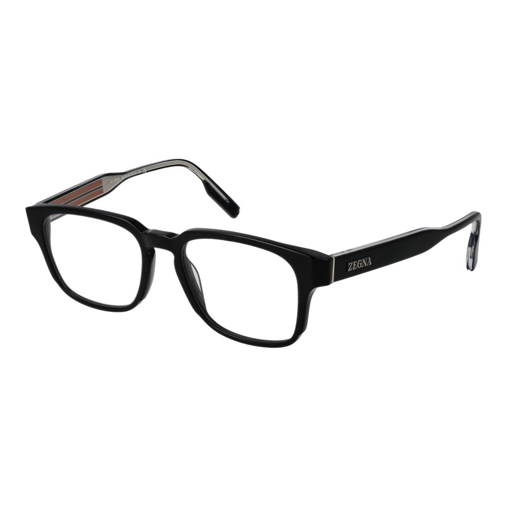 Ermenegildo Zegna Black Acetate Glasses Frames
