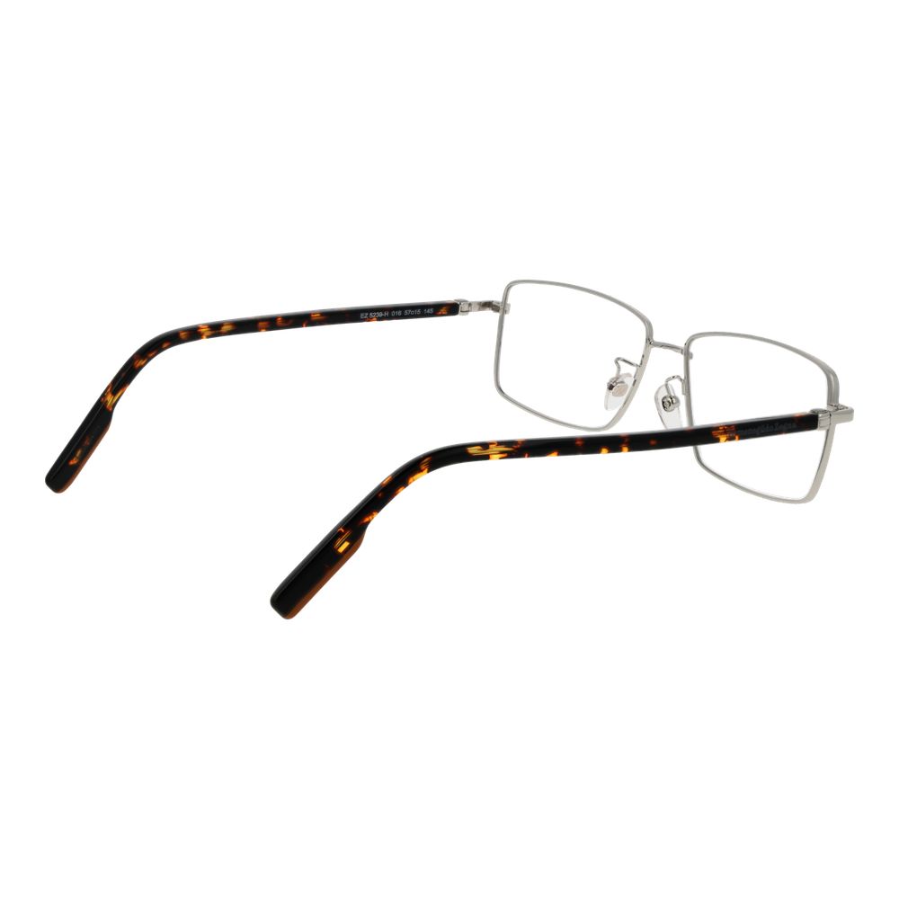Ermenegildo Zegna silver metal glasses frames with sleek design and clear lenses, stylish eyewear for men.
