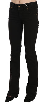 John Galliano Black Low Waist Slim Leg Skinny Denim Casual Pants Jeans - Eljoys Fashion 
