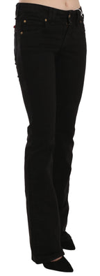 John Galliano Black Low Waist Slim Leg Skinny Denim Casual Pants Jeans - Eljoys Fashion 