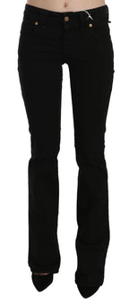 John Galliano Black Low Waist Slim Leg Skinny Denim Casual Pants Jeans - Eljoys Fashion 