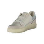 Tommy Hilfiger Bianco polyurethane women's sneaker featuring a sleek design and white color, with laces and sporty sole details.