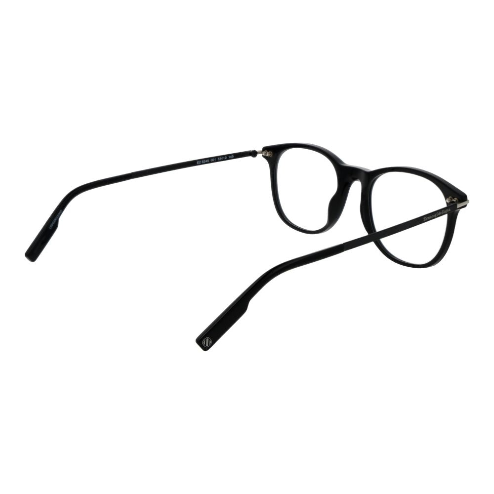 Ermenegildo Zegna Black Plastic Glasses Frames