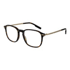 Ermenegildo Zegna brown acetate eyeglass frames with sleek design and clear lenses, stylish and sophisticated eyewear for men.