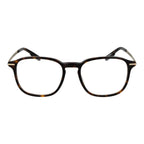 Ermenegildo Zegna brown acetate glasses frames with sleek design and rounded lenses, showcasing luxury eyewear craftsmanship.