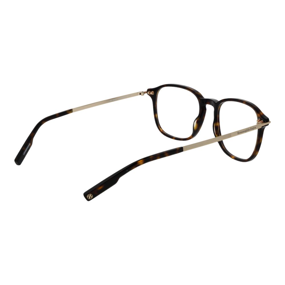 Ermenegildo Zegna brown acetate glasses frames with sleek design and clear lenses, stylish eyewear for sophisticated looks.