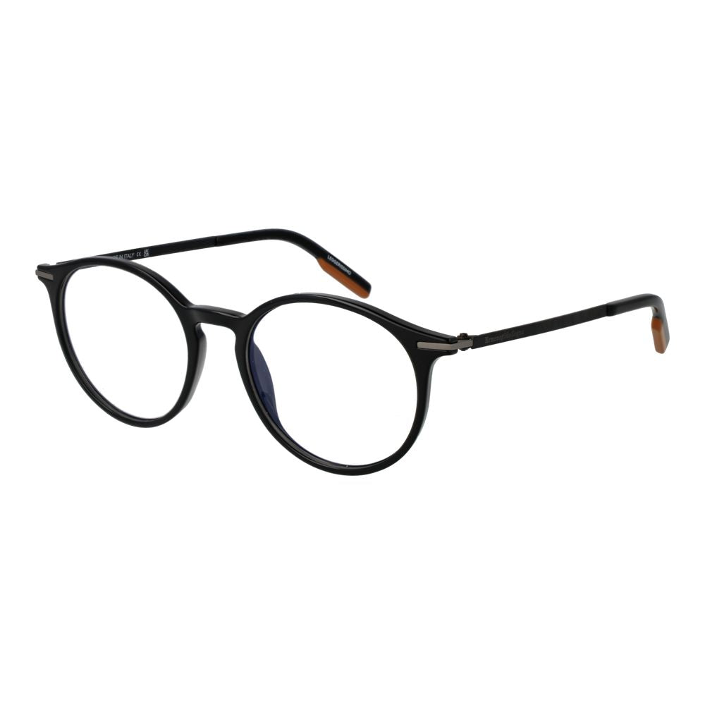 Ermenegildo Zegna Black Unisex Glasses Frame