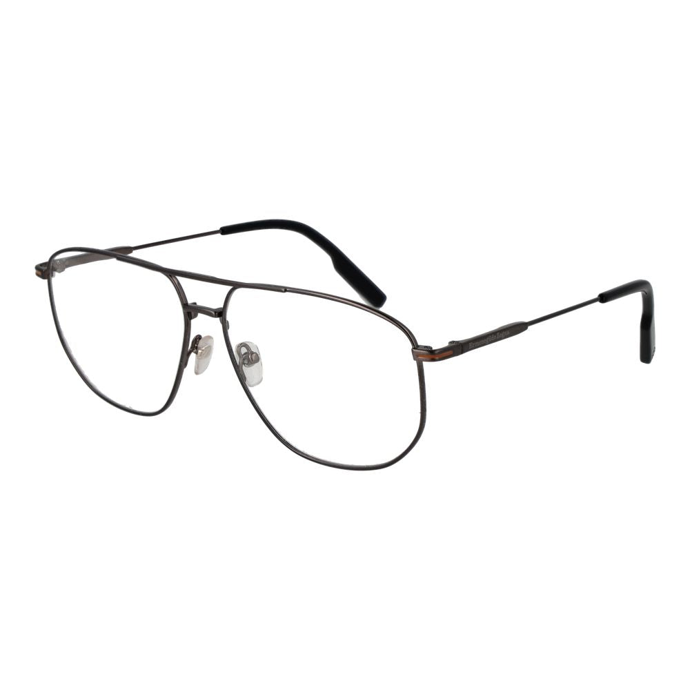 Ermenegildo Zegna Gray Men Glasses Frame