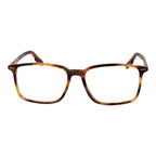 Ermenegildo Zegna brown acetate glasses frames with sleek design and clear lenses, suitable for stylish everyday wear.