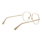 Max Mara beige metal glasses frames with clear lenses, stylish and lightweight eyewear for everyday wear