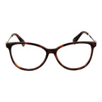 Max Mara brown metal and plastic glasses frames with clear lenses, stylish and lightweight for everyday wear.