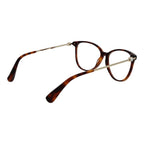 Max Mara brown metal and plastic eyeglasses frames with clear lenses, stylish and lightweight for everyday wear.
