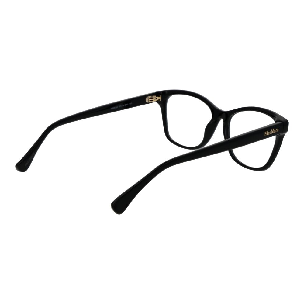 Max Mara black acetate glasses frames with sleek, modern design for stylish eyewear.
