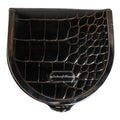 Dolce & Gabbana Black Polished Crocodile Leather Mens Coin Purse Wallet
