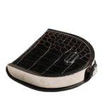 Dolce & Gabbana Black Polished Crocodile Leather Mens Coin Purse Wallet