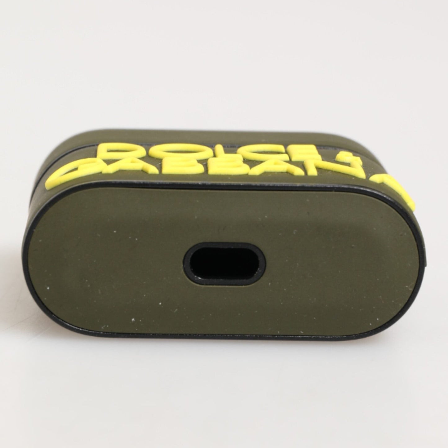 Dolce & Gabbana Army Green Rubber Logo Embossed Accessory Airpods Case
