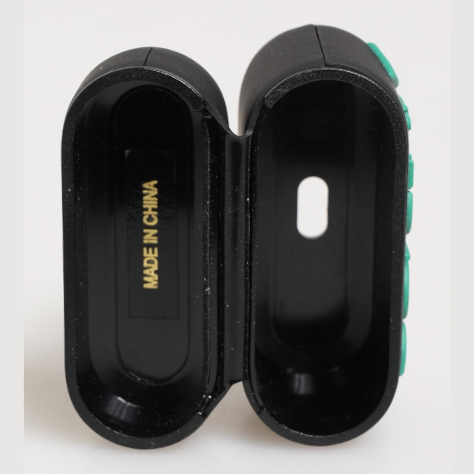 Dolce & Gabbana Black Mint Rubber Logo Embossed Accessory Airpods Case