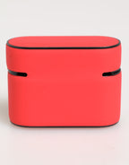 Dolce & Gabbana Red PVC DG Logo Embossed Men Flip Holder Airpods Case