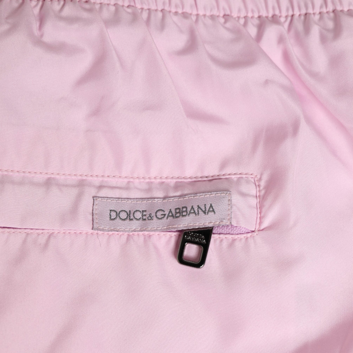 Dolce & Gabbana Pink Nylon Logo Side Stripe Beachwear Men Swimwear