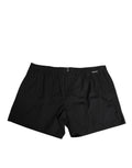 Dolce & Gabbana Black Cotton Elastic Waistband Button Swimwear - Eljoys Fashion 