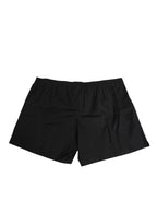Dolce & Gabbana Black Cotton Elastic Waistband Button Swimwear - Eljoys Fashion 
