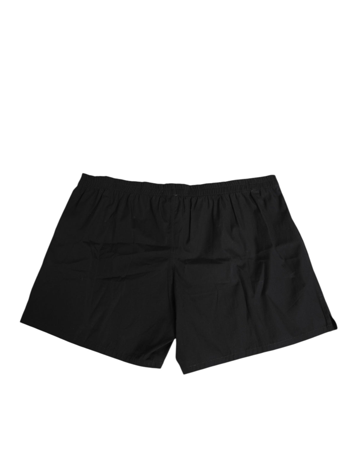 Dolce & Gabbana Black Cotton Elastic Waistband Button Swimwear - Eljoys Fashion 