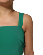 Dolce & Gabbana Dark Green Sleeveless Rayon Bodycon Dress Dolce & Gabbana