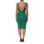Dolce & Gabbana Dark Green Sleeveless Rayon Bodycon Dress Dolce & Gabbana