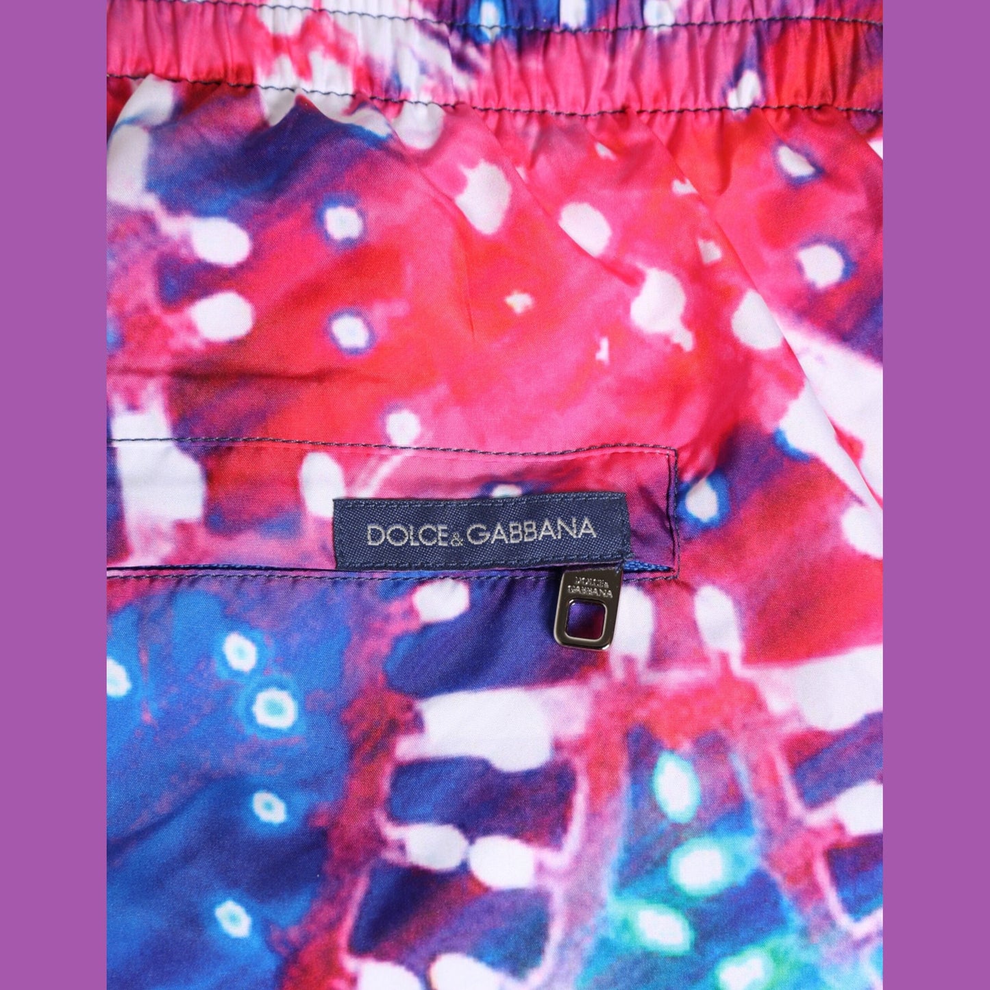 Dolce & Gabbana Multicolor Neon Print Polyester Shorts Swimwear
