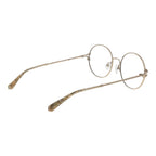 Christian Lacroix beige metal glasses frames with clear lenses, stylish and lightweight for a sophisticated look.
