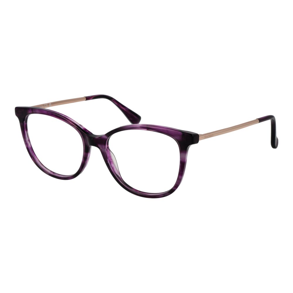 Max Mara purple acetate glasses frames with clear lenses, stylish and lightweight eyewear for a sophisticated look.