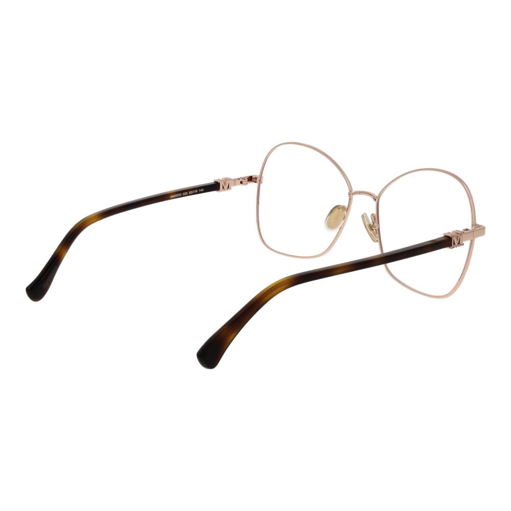 Max Mara Rose Gold Metal Glasses Frames