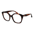 Max Mara brown plastic eyeglasses frames with sleek design and modern style, displayed on a neutral background.