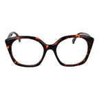 Max Mara brown plastic eyeglass frames with a sleek, modern design and rounded shape, suitable for stylish eyewear.