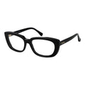 Max Mara black acetate glasses frames with sleek, modern design, showcasing clear lenses and stylish detailing.