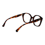 Max Mara brown plastic eyeglasses frames with rounded design, showcasing stylish and lightweight eyewear.