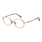 Max Mara rose gold metal glasses frames with clear lenses, stylish and lightweight for everyday wear.
