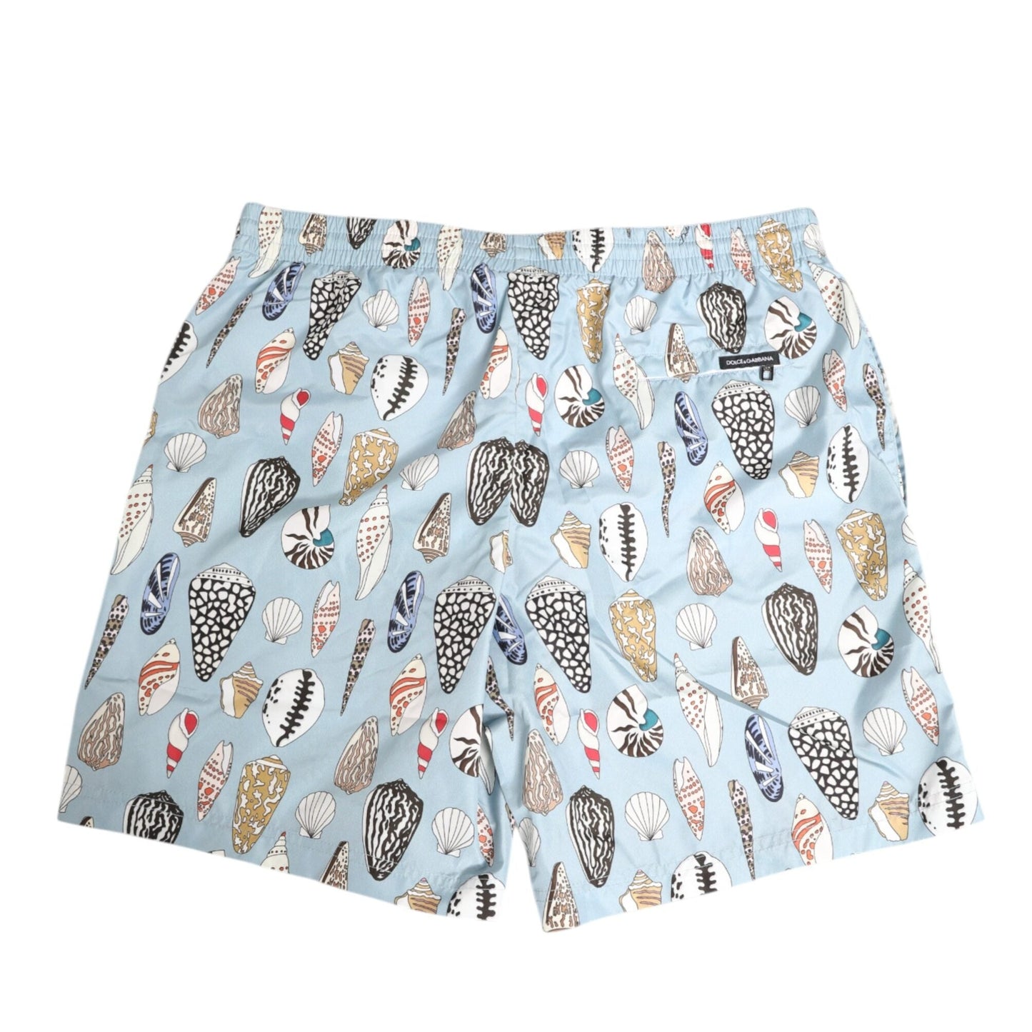 Dolce & Gabbana Blue Seashell Print Nylon Men Shorts Swimwear